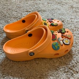 Orange Crocs